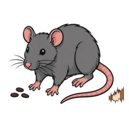 Ícone de identificação de sinais de infestação de ratos