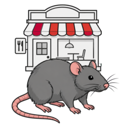 Ícone de controle de ratos em comércios e restaurantes